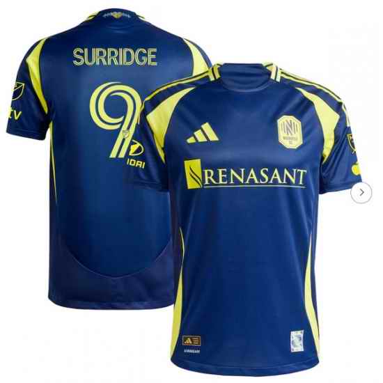 Mens Nashville SC Sam Surridge adidas Navy 2025 The Heart Of Nashville Kit Authentic Player Jersey